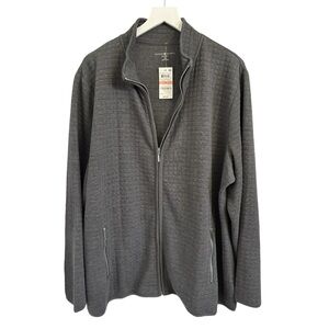 Karen Scott Women's Gray Full-Zip Size 2X